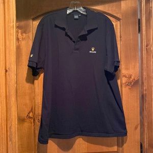 Mens navy Rolex collared shirt!